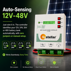 MPPT 12V / 24V / 36V / 48V Solar Charge Controller Voc 175V | Systellar CC-MPPT-Compact-200