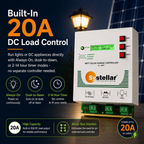 MPPT 12V/24V Solar Charge Controller  Voc 85V - Systellar CC-MPPT-Compact-100