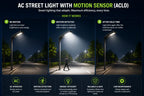 AC Street Light – Radar Motion Sensor, Auto-Dimming & Dusk-to-Dawn (24W / 50W)